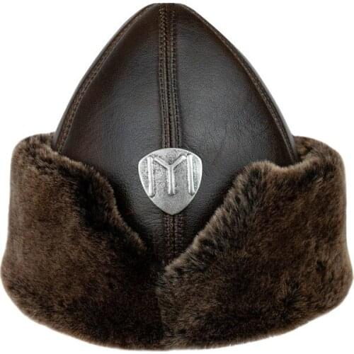 Bork Ottoman Military Pilot Trapper Trooper Hat Dirilis Ertugrul Seljuk Costume Cold Protection Earflap Men Snow Caps Leather