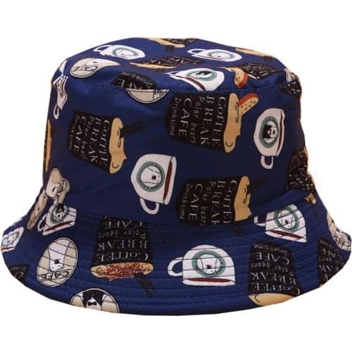 Unisex Cartoon Casual Reversible Bucket Hat Sun Protection Outdoor Cap Gift Punk Cool Streetwear Fishing Fisherman Hat Gift