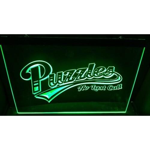 Puzzles Bar Beer pub club 3d signs LED Neon Sign home decor crafts