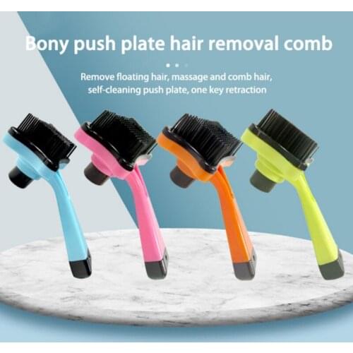 Cats Grooming Comb Pet Massages Remove Flea Brush for Dogs Grooming Automatic Hair Brush Removes Undercoat Tangled Hair