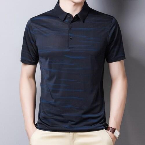 New Fashion Men Polo Shirt Thin Cool Summer Slim Shirt Streetwear Polo Shirt Streetwear Office Clothes Korean Tops