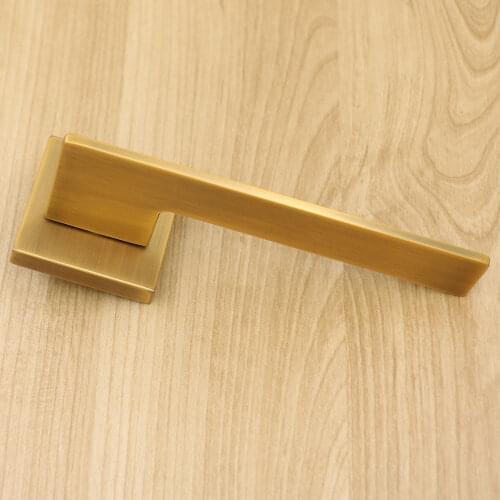 Mute Private Room Door Lock Handle Geometric House Interior Door Handle For Bathroom Pull Lock Anti-theft Gate Lock
