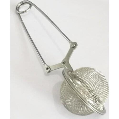 Snap Mesh Tea Ball Infuser - Stainless Steel Reusable Tea Filter Infuser Strainer For Loose Tea Leaf Spice LX1738