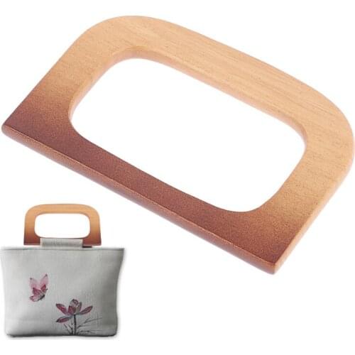 Wooden Root Handle Bag Handle Gradient Handcrafted Wooden Circle Handle Wooden Handle bags Straps Rings DIY Handbag Accessories