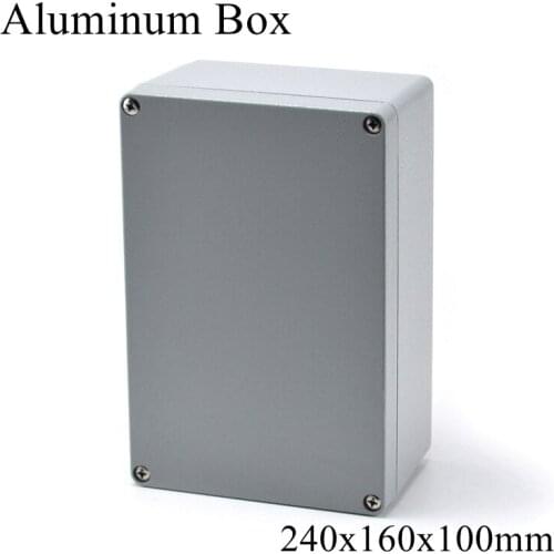 FA64 240x160x100mm IP65 Waterproof Aluminum Junction Box Electronic Terminal Sealed Diecast Metal Enclosure Case Connector