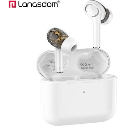 Langsdom GT4 TWS Bluetooth Earphones Wireless Headphone For Phone Android iOS Auriculares Dual Driver 4 Speakers Gaming Headset