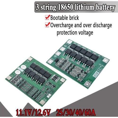 3S 25A 40S Li-ion 18650 BMS PCM battery protection board bms pcm with balance for li-ion lipo battery cell pack