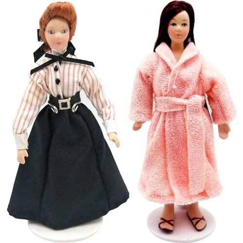 1:12 Dollhouse Miniature Dolls Dollhouse Figures Kids Toys Doll House Study Room Desk Mini Miniatures