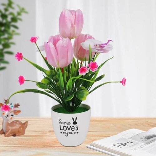 1 Set of Tulip Artificial Flowers Home Wedding Decoration Luxury Silicone Real touch Tulip Bouquet Decorative Garden Decor