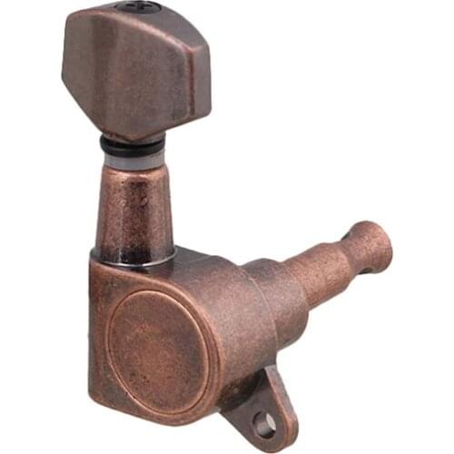 12pcs Bronze Color Full Closed Tuning Pegs Machine Heads Guitar Tuners Accessories For Electric Guitar Right Hand