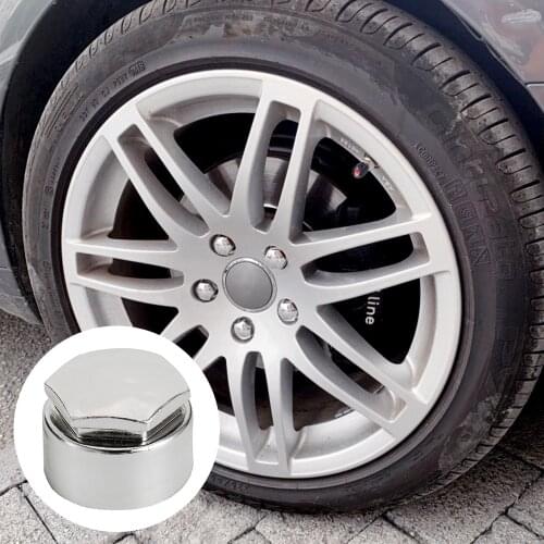 20pcs 17mm Car Wheel Nut Bolt Head Cover Bolt Caps Dust Proof Rims Exterior Decoration Protecting Bolt Rims Silver Protective