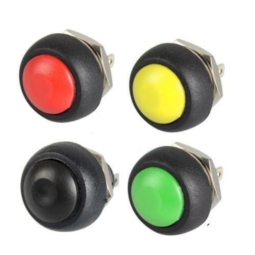 4Pcs NEW Mini 12mm Waterproof Momentary ON/OFF Push Button Round Switch