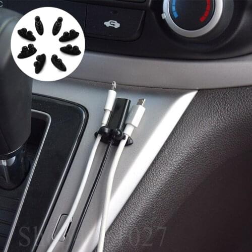 8Pcs Car Cable Clip 3D Car Sticker accessories styling For Volkswagen VW polo up golf mk5 mk6 mk7 t4 t5 estate sharn combi