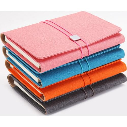 A5 Three-Fold Notebook Business Notebooks PU Leather Lock Diary Traveler Notepad Agenda Journal Planner School Stationery Gifts