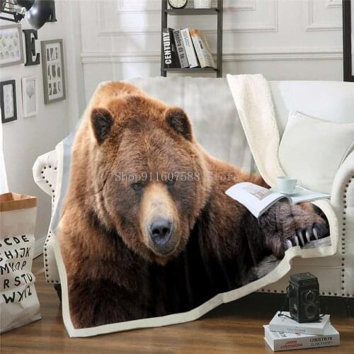 Leopard Lion Giraffe Bear Dolphin Blanket Bedspread Velvet Sherpa Home Camping Aircraft Blanket Plush Soft Comfortable Blanket