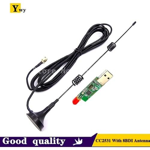 Wireless Zigbee CC2531 CC2540 Sniffer Board Packet Protocol Analyzer Module USB Interface Dongle Capture Module with antenna