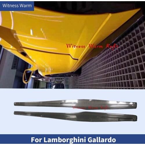 Carbon Fiber Side Skirts apron side bumper Lip Splitters Car body kit For Lamborghini Gallardo LP550 LP560 LP570 08-12