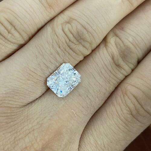 Hot Sale VVS D Colorless 8x12MM Radiant Cut moissanite White Lab Grown Gemstones for Engagement