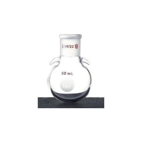 Flask, Round bottom with hooks, Capacity:50ml, Joint Size:14/20