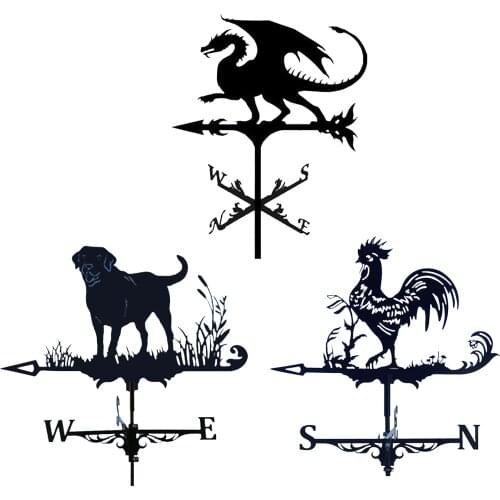 Weathervane Weather Vanes Roofs Stainless Steel Retro Garden Stake Weather Vane Measuring Tools For Outdoor Yard Garden durable