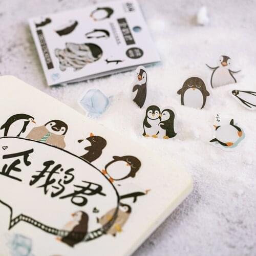 Kawaii pet Penguin cat pig Decorative Stickers Adhesive Stickers DIY Decoration Diary Japanese Stationery Stickers Children Gift