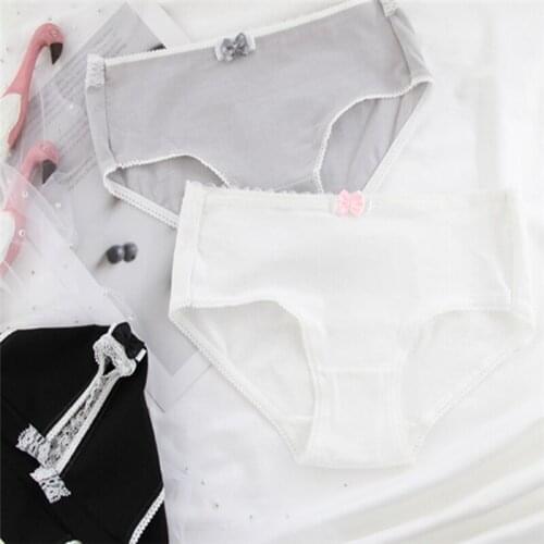 New Arrived 4Pcs/Lot Girl Panties Underwear Lace Briefs Cotton Lingerie Soft Comfortable Bowknot Cartoon Panty Wholesale 0122-4