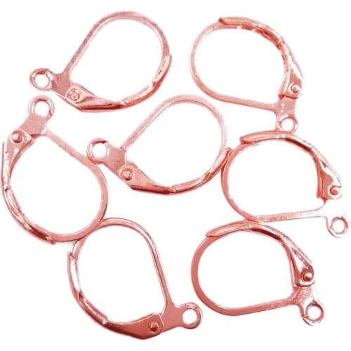 Wholesale 1000piece Rose Gold Color French Leverback Hooks Earwires Earring Findings Jewelry Accessories Free Shipping EF006