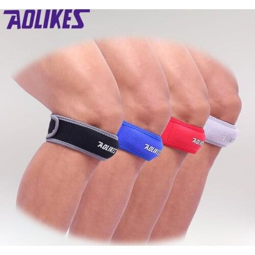 1 Pair Running Sports Patella Cushioning Neoprene Band Knee Support Sports Adjustable Protective Elastic Knee Protector HBK148