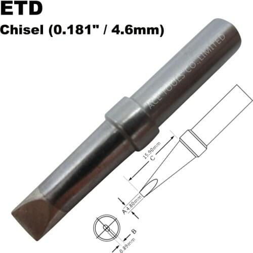 Soldering Tip ETD Chisel 4.8mm Fit WELLER WES51 WES50 WESD51 WE1010NA WE1010EU PES51 PES50 LR21 LR20 Welding Nozzle Iron Bit