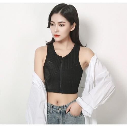 S-6XL Tomboy Trans FTM Lesbian Chest Binder Breathable Breast Flat Shaperwear Crop Tank Tops Women Sport Corset Undershirt Vest