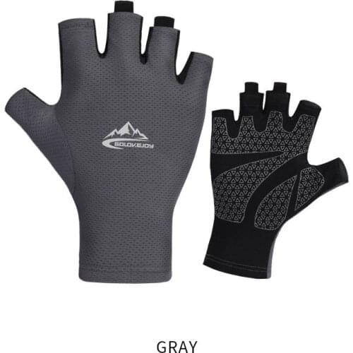 1Pair Bike Gloves Kayaking Hiking Paddling Fingerless Gloves Quick-drying UV Protection Gloves