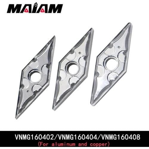 VNMG1604 Rhombus insert VNMG160402 VNMG160404 VNMG160408 aluminum and copper milling CNC insert(blade) AK pattern 1604 02 04 08