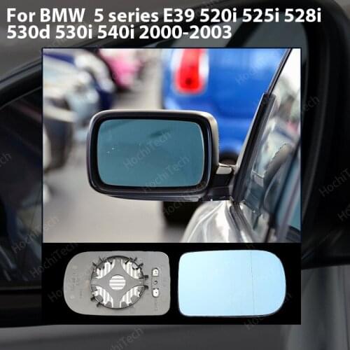 1pcs Replacement Rearview Heated Mirror Glass Left & Right For BMW 5 series E39 520i 525i 528i 530d 530i 540i 2000-2003