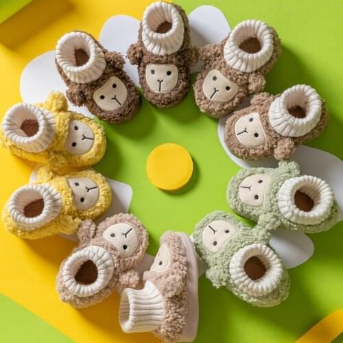 Winter Baby Boys Girls First Walkers Cute lamb Sleeve Boots Soft-soled Warm Baby Shoes Baby Toddler Shoes