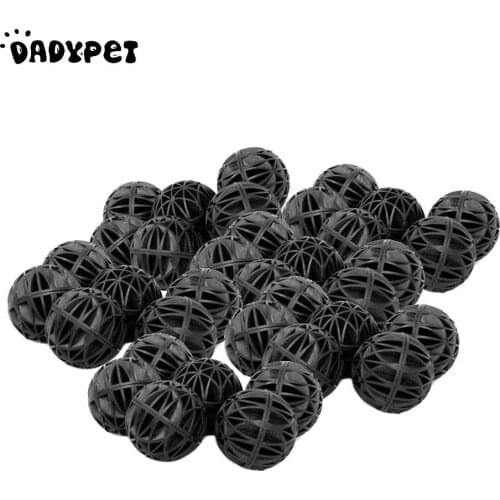 100pcs 18mm Biological Bio Balls Aquarium Fish Tank Wet/Dry Canister Filter Media Black Aquariums Accessories