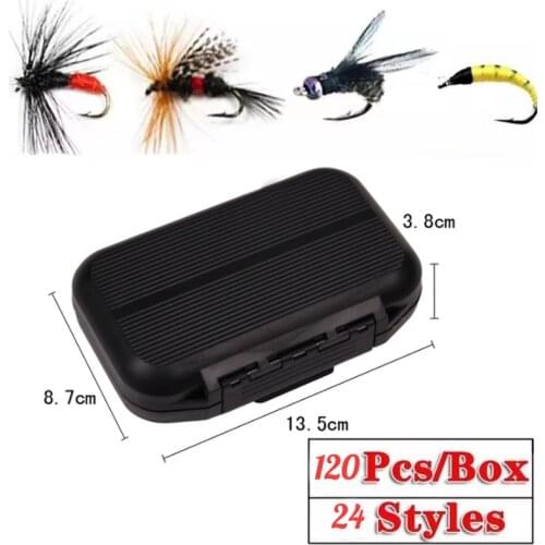 120PCS Fly Hook Lure Baits Melon Seed Sequin Suit Sinking Floating Water Приманки рыболов Outdoor Fishing Portable Accessories