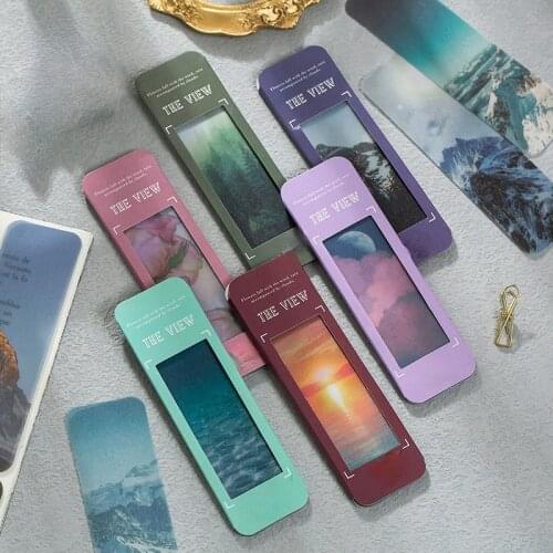 20 pcs/set Forest moon Bookmark Flower dusk Reading Book mark Stationery Message card material Paper School Office Supply