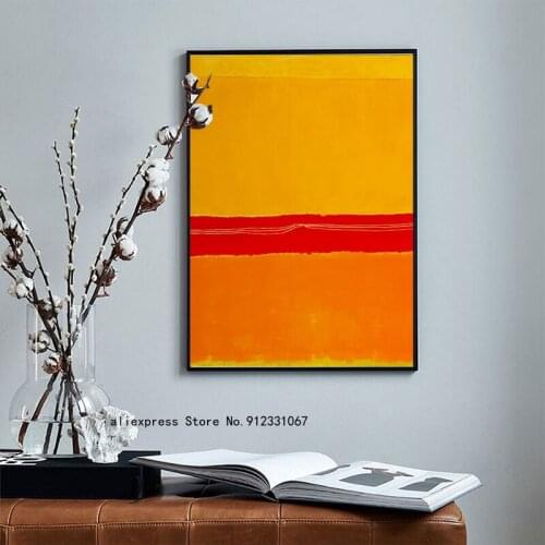 Mark Rothko Abstract Painting Poster and Print Canvas Painting Gallery Wall Art Picture for Living Room Aisle Unique Home Decor