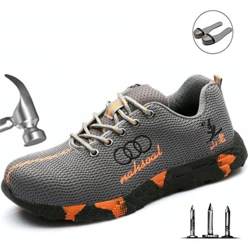Labor Insurance Shoes Summer Breathable Insulation Work Shoes Anti-mite Puncture Fly Woven Safety Shoes Men Work Boots Men