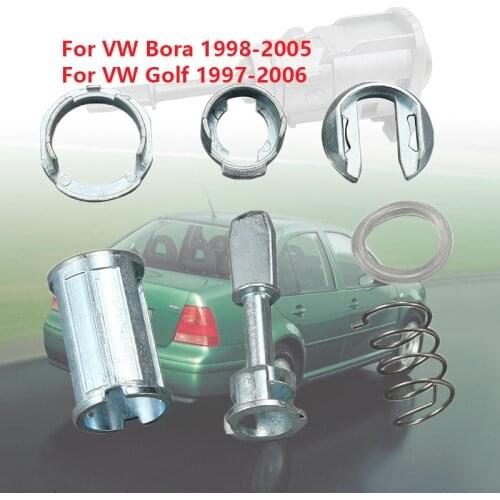 Lock Cylinder with Key Front Left & Right Door Lock Cylinder Repair Kit for VW Golf 4 /Bora 1U0837167EC W904-ST-7T