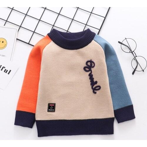 Kids Sweater Knitted Wool 2020 Autumn Baby Sweater Childrens Clothes Letter Sweet Knit Colorful Baby Girls Sweater
