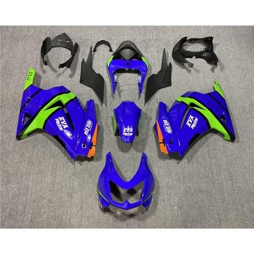 For Kawasaki NINJA250 ZX250R 2008-2012 Motorcycle ABS Blue Body Fairing Kit, EX250 Ninja250 08 09 10 11 12