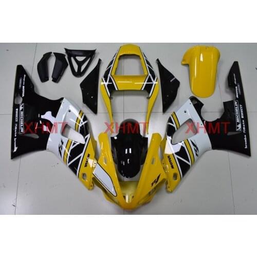 For YZFR1 2000 - 2001 Fairings for YAMAHA YZFR1 01 Fairing Kits YZF1000 R1 2001 Yellow White Black Plastic Fairings