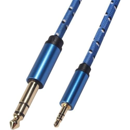 3.5mm 6.5mm Audio Jack Cable 3.5 6.35 Male Pair Busbar for Guitar Tuning Amplifier CD Player