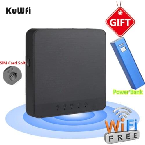 KuWFi 4G Pocket Wifi Router Unlocked Mobile 4G SIM Router 150Mbps Mobile Wireless AP Routers Support 25 Wifi Users