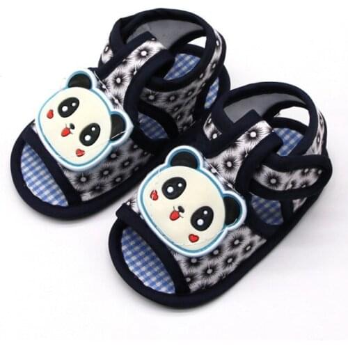 Summer Newborn Baby Boy Girl Cartoon panda Soft Sole First Walker Shoes cotton Soft bottom Non-slipToddler Shoes First Walkers