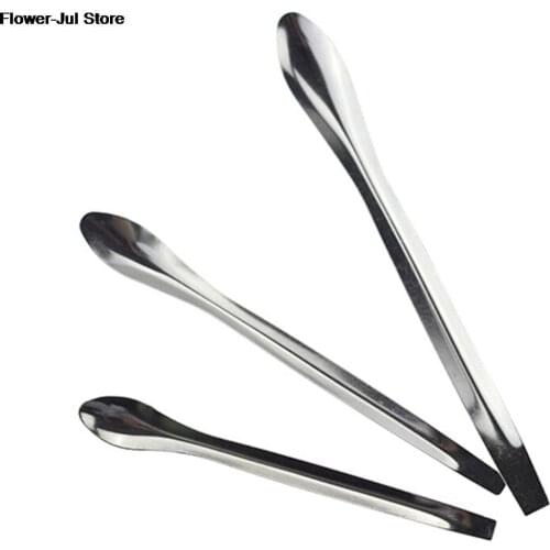 3pcs/Set Stainless Steel Horn Spoon,Medicinal Ladle , Laboratory Supplies Length 10cm,12cm,14cm