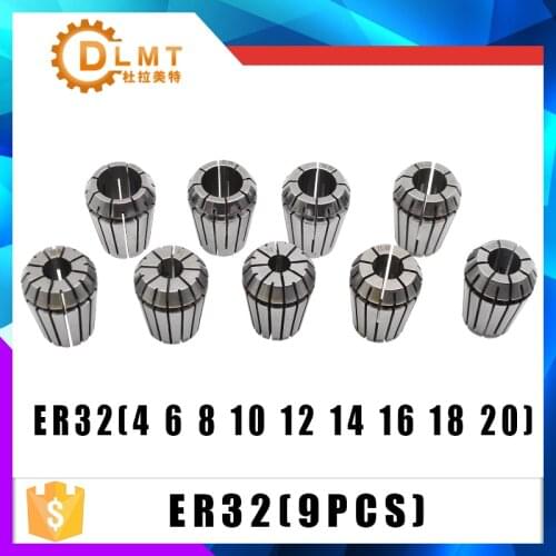 ER32 9PCs clamp set 4mm to 20mm Range for milling CNC engraving machine tool motor axis