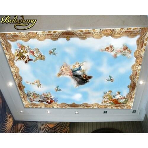 Beibehang desktop 3D wallpaper murals Top suspended mural wall paper painting blue sky photo wallpaper for wall flooring paper