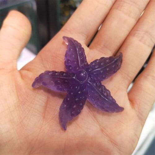 1pc Natural crystal fluorite starfish ornaments home living room decoration art ornaments open chakras torestore spiritual power
